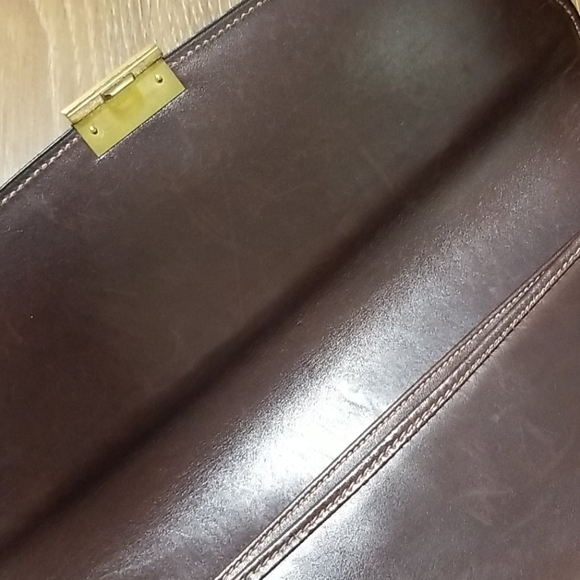 Vintage Gucci Chocolate Brown Leather Clutch - Picture 8 of 15